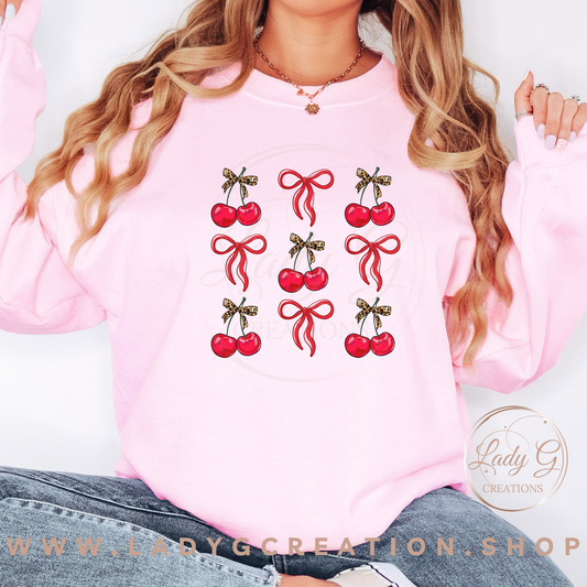 Cherry Coquette Unisex Crewneck Sweatshirt