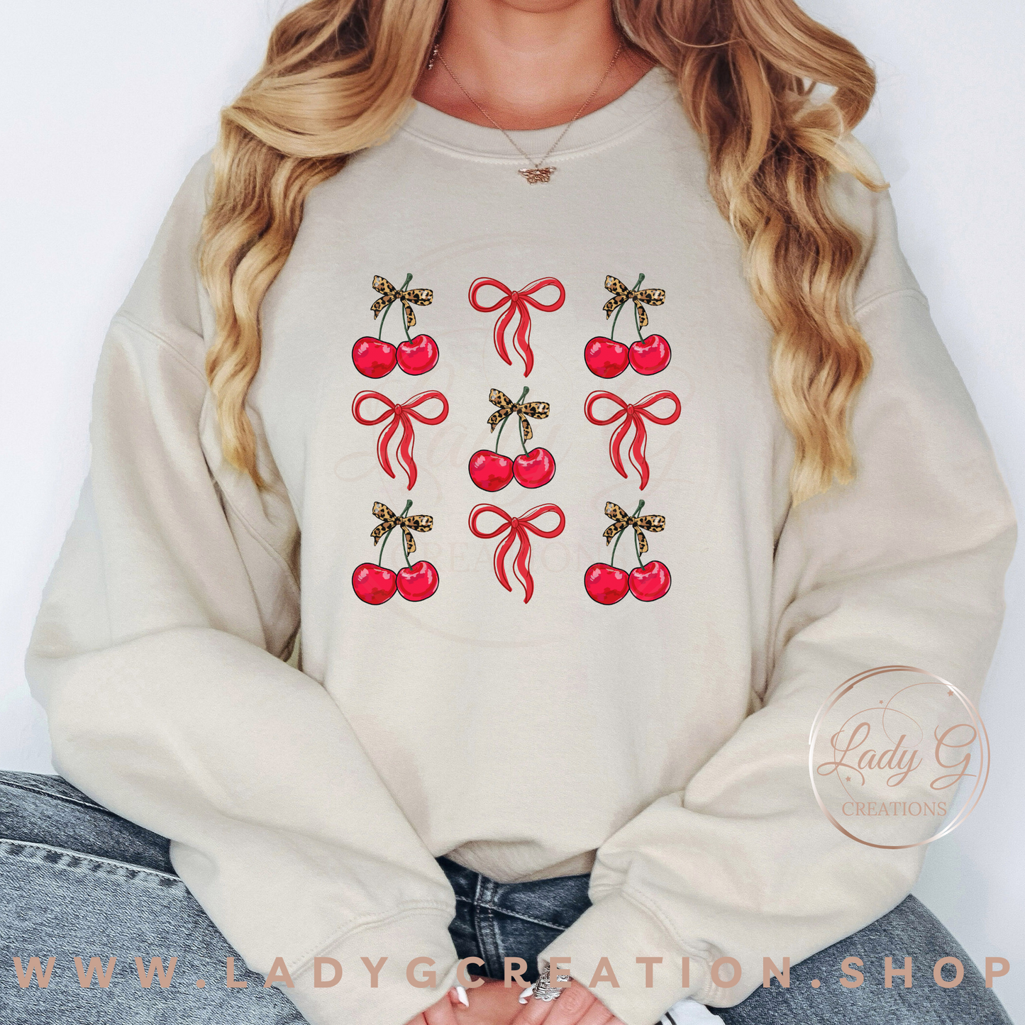 Cherry Coquette Unisex Crewneck Sweatshirt