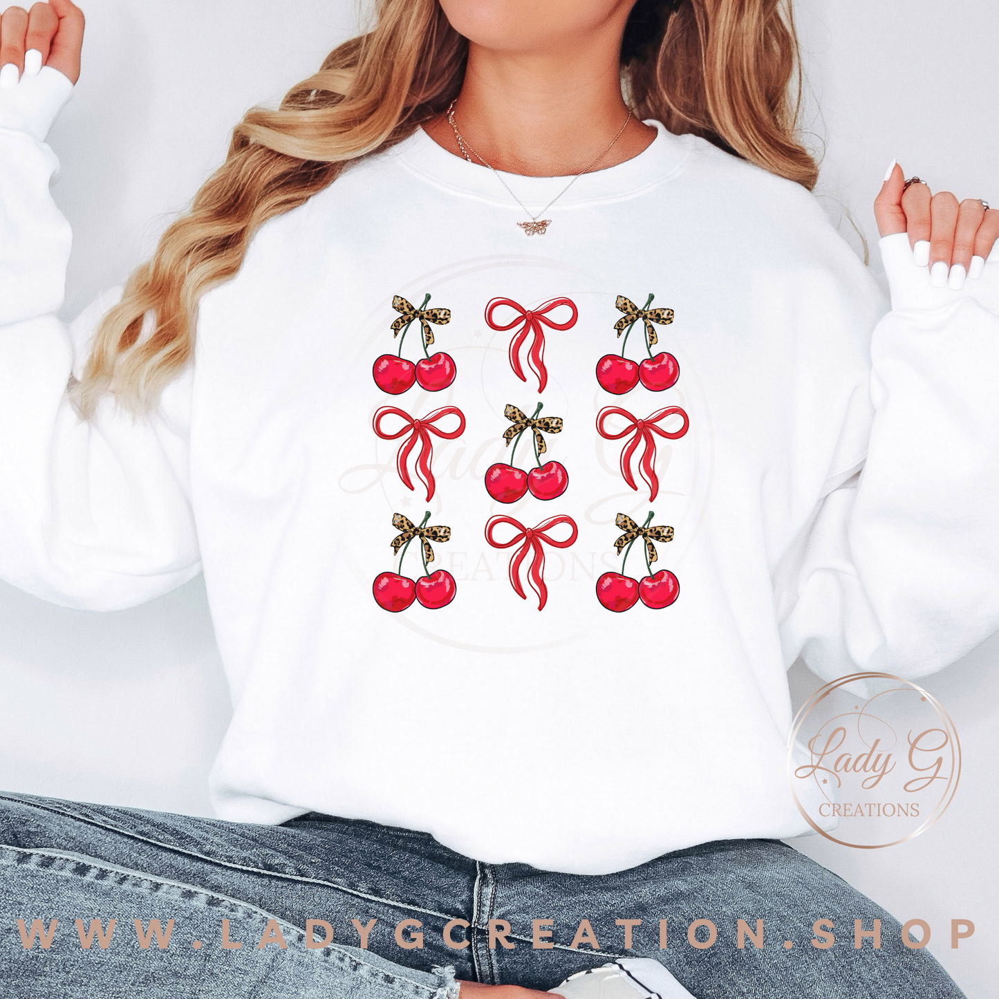Cherry Coquette Unisex Crewneck Sweatshirt