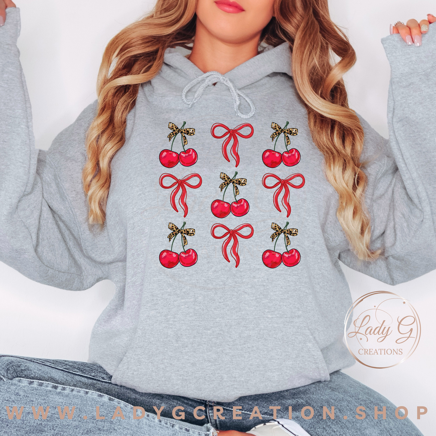 Cherry Coquette Unisex Hooded Sweatshirt