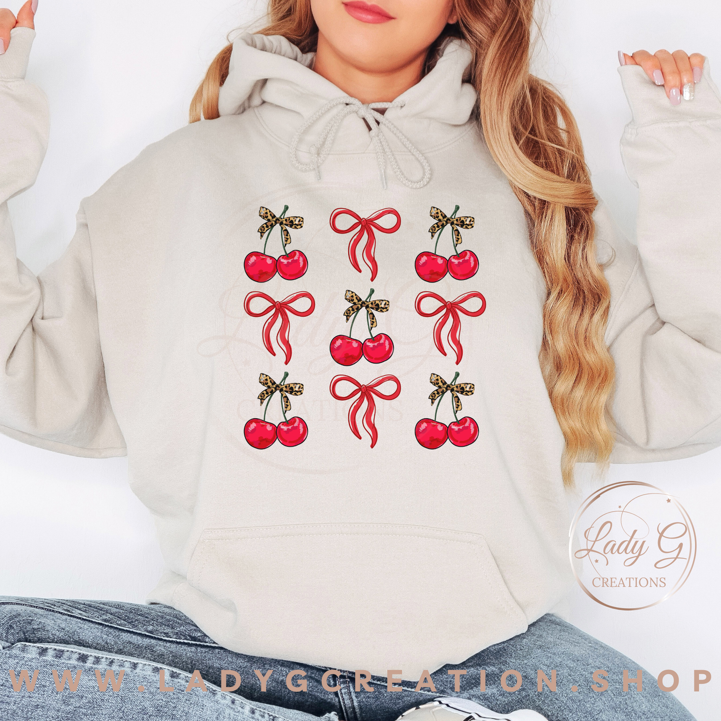 Cherry Coquette Unisex Hooded Sweatshirt