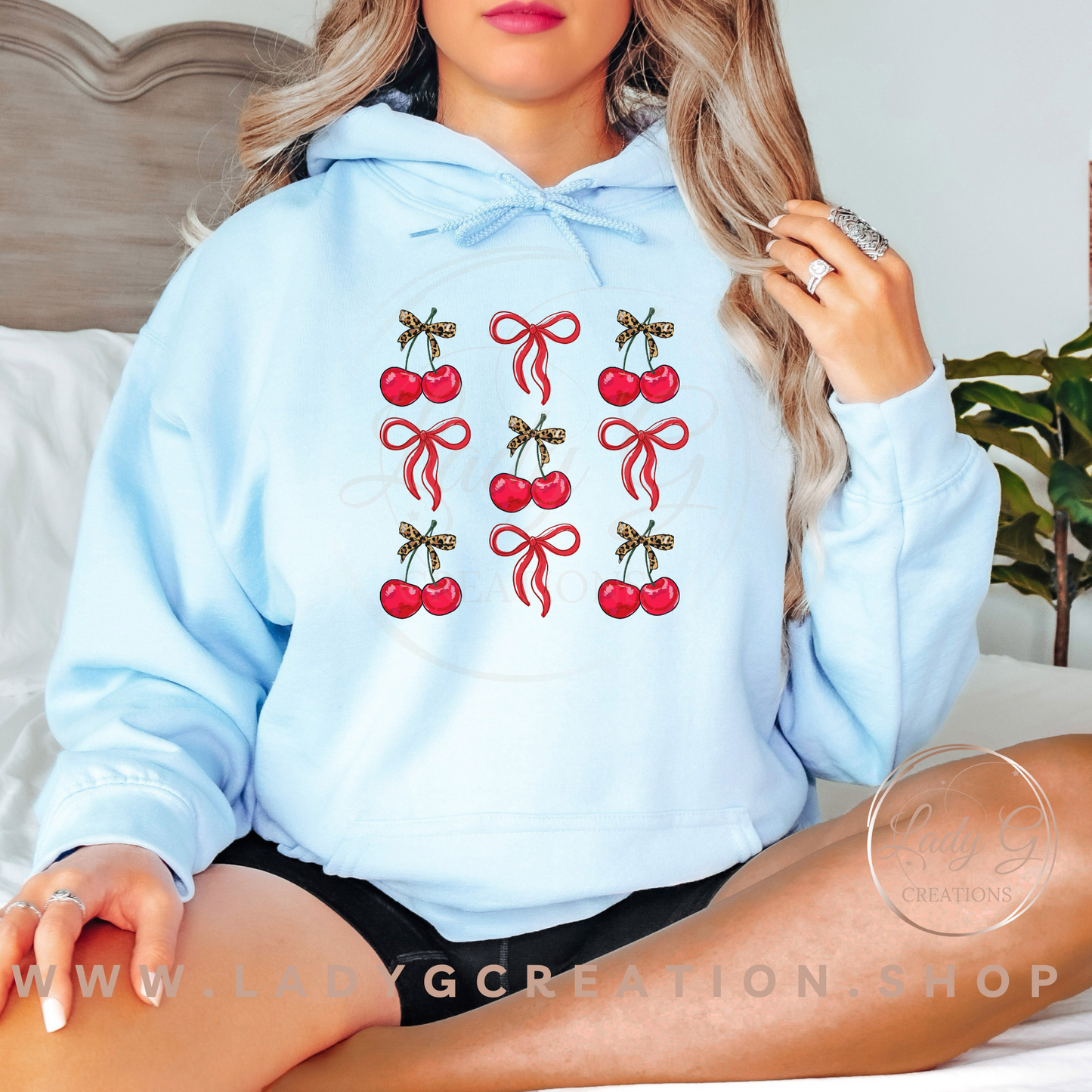 Cherry Coquette Unisex Hooded Sweatshirt