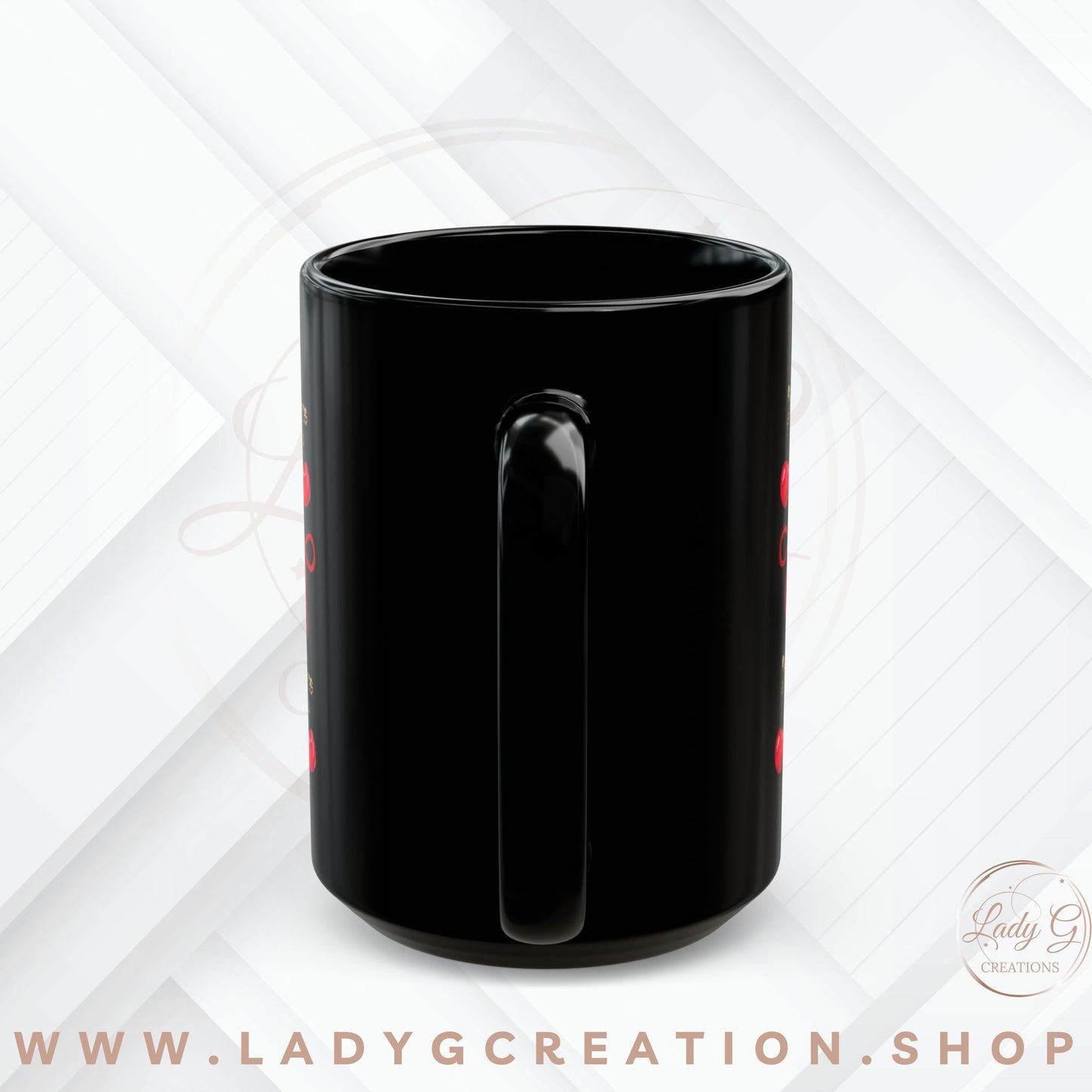 Cherry Coquette Black Mug